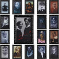17 Pack Halloween 3D Portrait Frames with Moving Faces - Haunted House Wall Decor