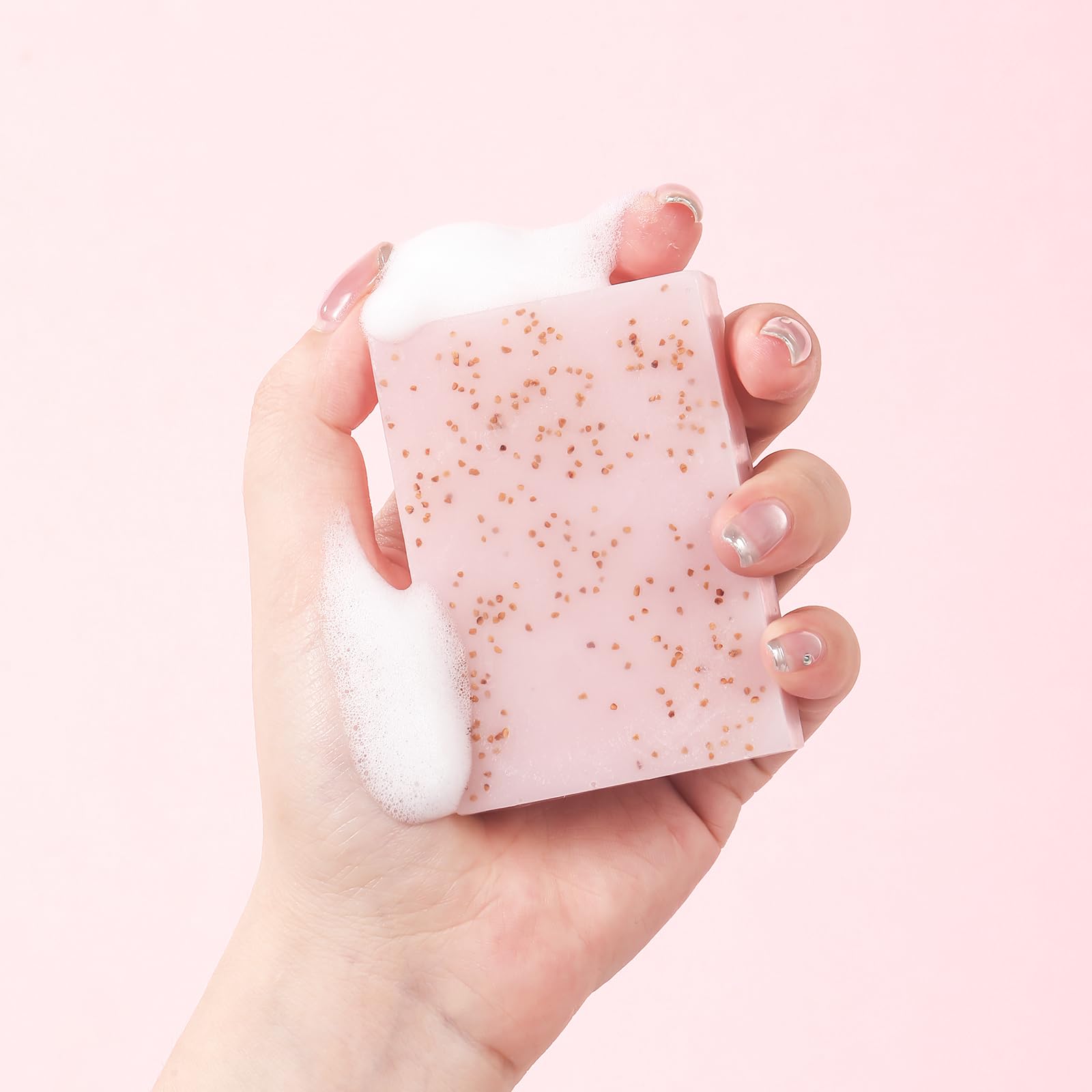 YAFUSIPE Salicylic Acid Scrub Soap, Face Bath Soap Bar with Glycolic Acid Tea Tree, Exfoliating Face Body Wash for Women & Men Anti-blemish Acne Strawberry Legs Ingrown Hair Keratosis Pilaris 200g/7OZ