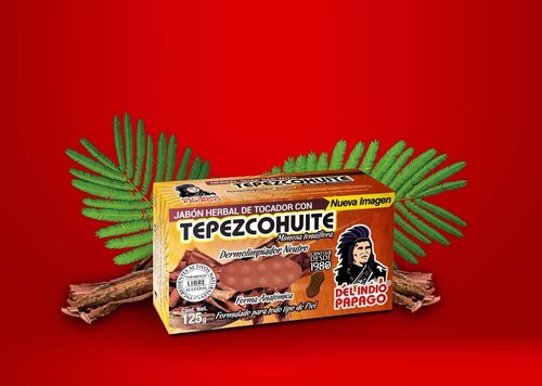 Del Indio Papago Neutral Soap with Tepezcohuite 125g 5 Pack - Regenerative and Antioxidant Properties - All Skin Types