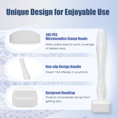 Derma Stamp Microneedle Stamp for Face Skin Gentle Personal Care at Home Beauty Tool Portable Micro Stamp for Women Men 0.25mm
