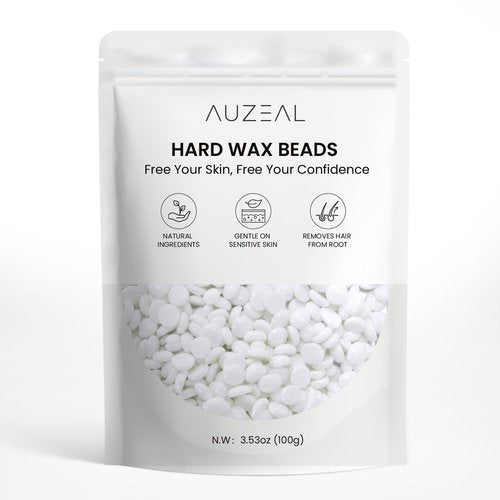 AUZEAL Nose Hard Wax Beads Refill for Men, Nose and Ear Hair Removal, Gentle & Precision Waxing for Sensitive Skin, Portable Home & Travel Wax Beads Only, 100g/3.53oz