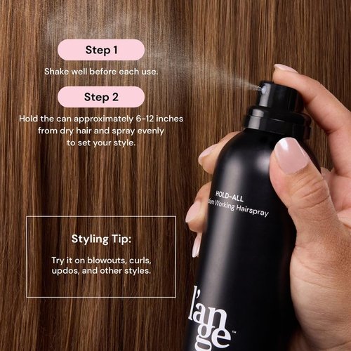 L'ANGE HAIR Hold-All Medium Working Hairspray - Brushable Finish & Flexible Hold | 8 oz