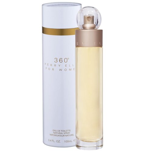Perry Ellis 360° Eau De Toilette Spray for Women - Light & Bright Floral Designer Perfume | 3.4 fl oz (100 mL)