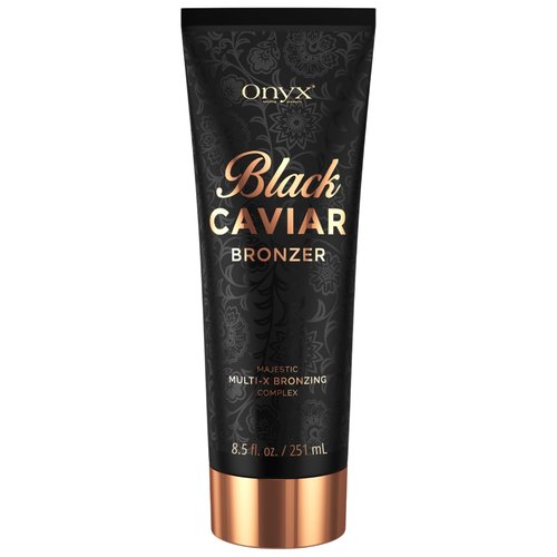 Onyx Black Caviar Dark Tanning Bed Lotion with Bronzer & Accelerator - Indoor Tanning Lotion for Ultra Dark Tan | Hydrating Aloe | 8.5 Fl Oz