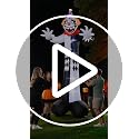 14 Ft Inflatable Halloween Clown Decoration with LED Lights for Yard and Party