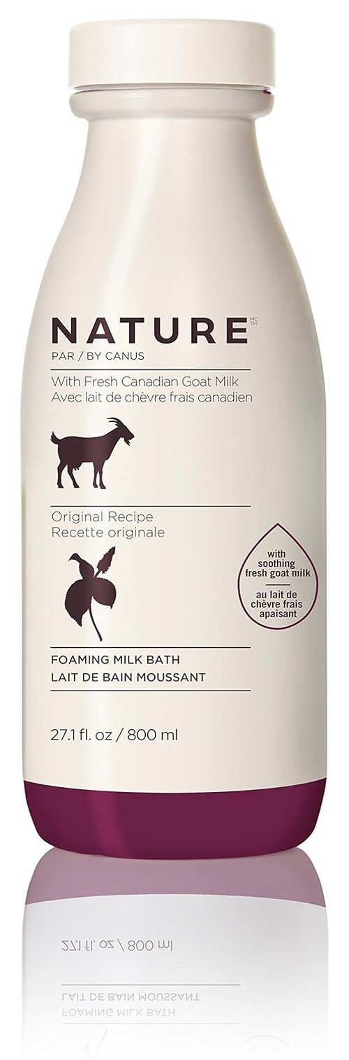 Nature by Canus Foaming Milk Bath - Smoothing Fresh Canadian Goat Milk, 27.1 Fl Oz