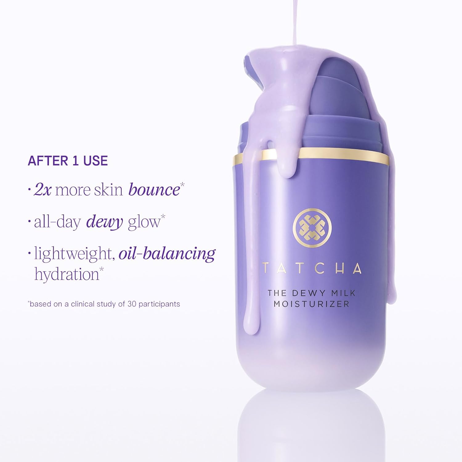 Tatcha Dewy Milk Moisturizer - Lightweight Oil-Balancing Hydration for Bouncy, Glowing Skin