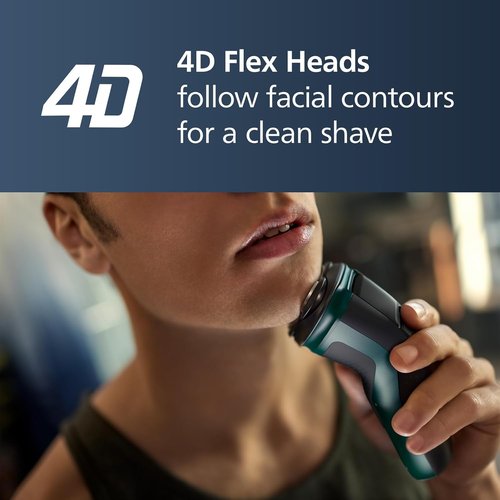 Philips Norelco Electric Shaver 2600 Series - Wet & Dry with Pop-Up Trimmer | Dark Forest Green, Model X3052/91