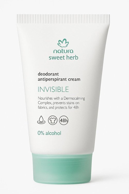 Natura Erva Doce Antiperspirant Deodorant Cream - 48-Hour Alcohol-Free Protection | 2.70 Fl Oz (80g)