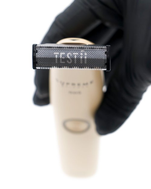 Supreme Trimmer Testii STH120 Men’s Ball Trimmer and Body Groomer, Waterproof Wet Dry Use, Skin-Safe Blade System, USB-C Fast Charging, 90 Min Runtime, Replacement Heads Available