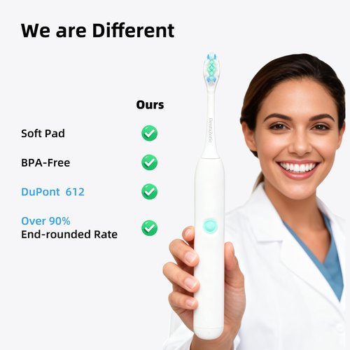 DentaZotic Gum Care Replacement Heads for Philips Sonicare, Electric Toothbrush Replacement Heads for Adults, Soft Bristles, White 10 Pack