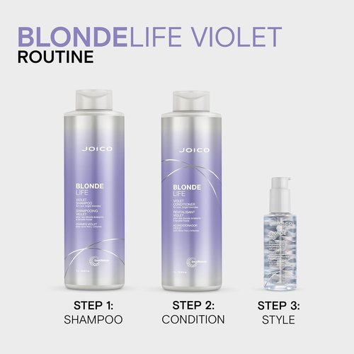Joico Blonde Life Violet Shampoo - Neutralizes Brassy Tones & Boosts Shine | Sulfate-Free Formula