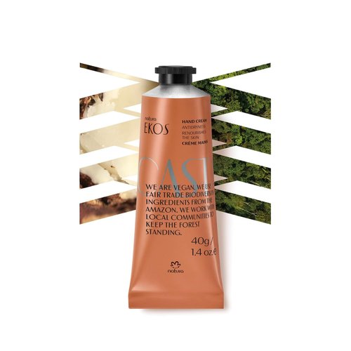 Natura - Brazil Nut Hand Cream Travel Size- Anti-Dryness Castanha Hand Balm - 24-Hour Deep Hydration Moisturizer - Vegan - Brazilian Beauty Secrets - Self Care & Body Care - 1.4oz (40g)
