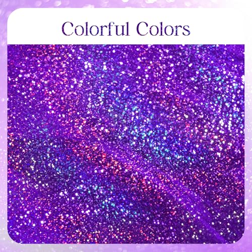 Purple Holographic Tablecloths - 8 Pack 40x108 Inch Iridescent Disposable Rectangular Covers for Parties