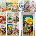 Breling Retro Seasonal Door Cover Set - Fall Halloween Decoration, 12 Pieces