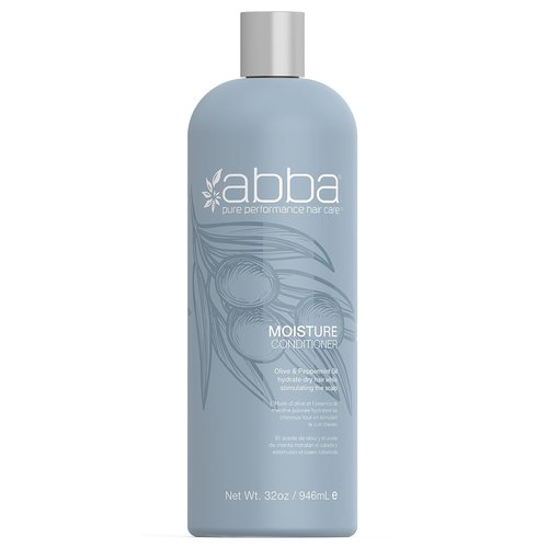 ABBA Pure Moisture Conditioner - Nourishing Olive Butter & Peppermint Oil Formula