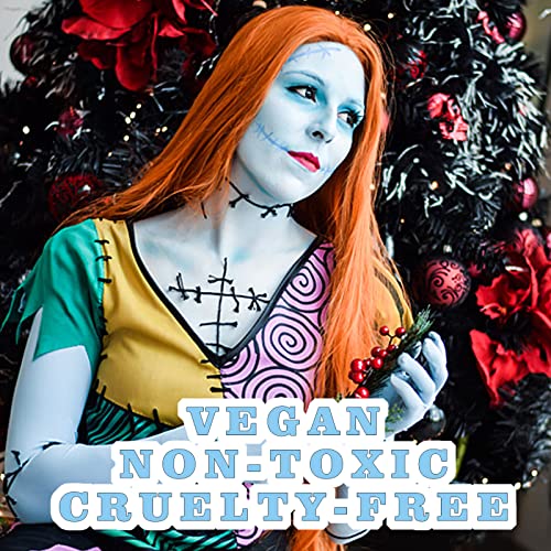 Light Blue Face Body Paint - 1.05oz Water-Based Washable Sadness Makeup for Halloween Cosplay