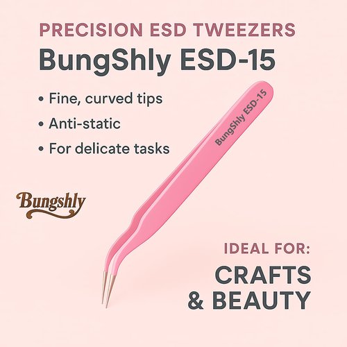 Pink Tweezers Set – Precision Rhinestone, Nail Sticker & Charm Tweezers for Nail Art, DIY Nail Art Tools for Stickers, Decals, Ideal for Gel Nails, Flower, Heart, and Fruit Designs