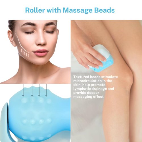 SSENNA 2in1 Ice Roller for Face and Body Shaping, Cooling Therapy - Reduce Puffiness and Skin Tightening, Self-care Gift