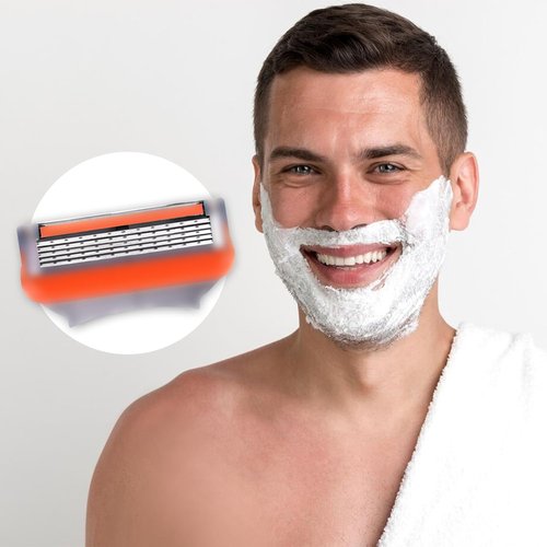 Skiennix 24Pcs Premium Razor Blades - 5-Layer Stainless Steel Refills for Gillette Fusion 5