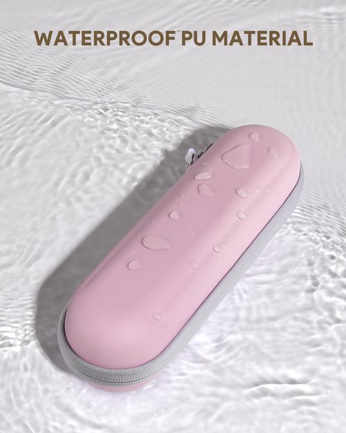 SQERO Electric Toothbrush Travel Case for Oral-B Pro/iO, Philips Sonicare/Aquasonic, Oral B Case for Brush Heads & Accessories, Portable Toothbrush Hard Carry Bag Waterproof PU