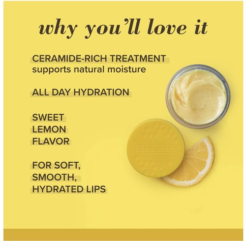 Burt's Bees Natural Lip Treatment - Hydrating Sweet Mint Balm with Sea Minerals | Nourishing Lemon Sorbet
