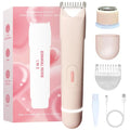 2 in 1 Bikini Trimmer for Women, Led Electric Dual Head Shaver Women, Rechargeable & Waterproof, Painless for Sensitive Skin, Electric Bikini Trimmer for Bikini Line & Pubic, Legs, Face, Underarms