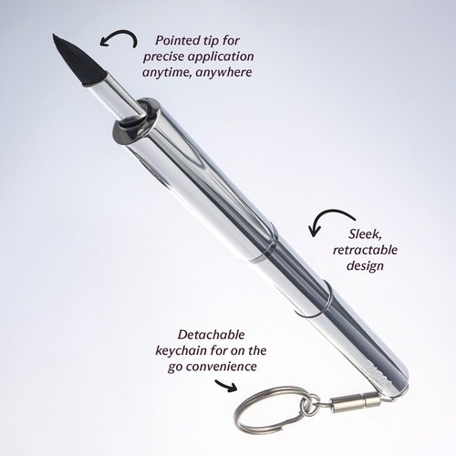 Subtl Beauty Retractable Lip Brush – Sleek, Travel Lip Brush Keychain for Precise Application