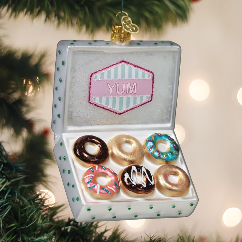 Glass Donut Ornament for Christmas Tree - Handcrafted Holiday Decor, Festive Decor