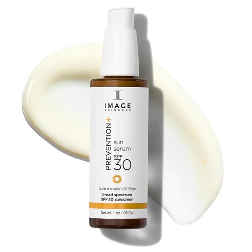 IMAGE Skincare Prevention+ Sun Serum SPF 30 - Mineral Sunscreen for Face, Non-Comedogenic, Travel Size 1 Oz