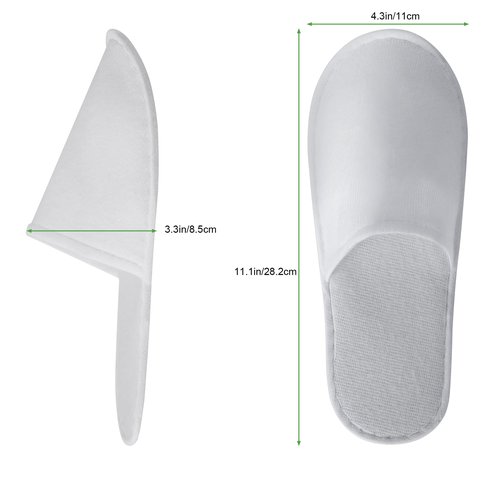 UrbanRoots 28 Pairs Disposable Slippers For Guests,Bulk Slippers For Hotel,Spa,Travel,Shoeless Home,Spa Slippers With Pouch,Non-Slip(White) house slippers for guests