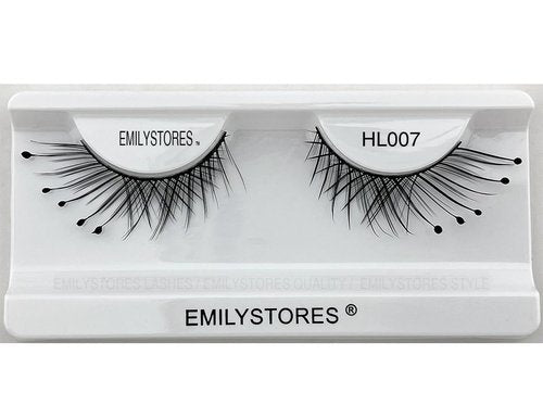 EMILYSTORES Halloween False Eyelashes, Dramatic Black Lashes with Dots for Yzma Costume, Reusable 1Pair