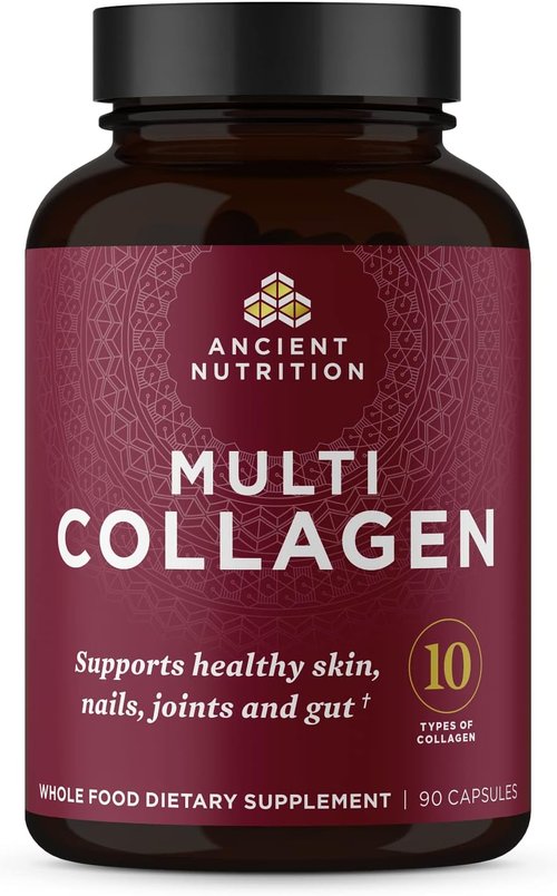 Ancient Nutrition Collagen Peptides - Hydrolyzed Multi Collagen Supplement for Healthy Skin, Nails & Joints | 90 Capsules