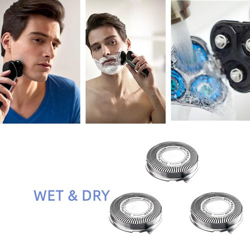 Aquatec HQ8 Replacement Shaver Heads - Compatible with Philips Norelco PT720, AT880, AT810 | 3-Pack