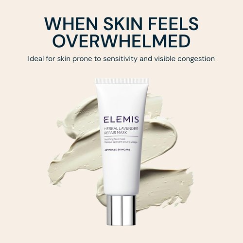 ELEMIS Herbal Lavender Repair Mask - Soothing Clay Mask for Radiant Skin | 2.5 Fl Oz