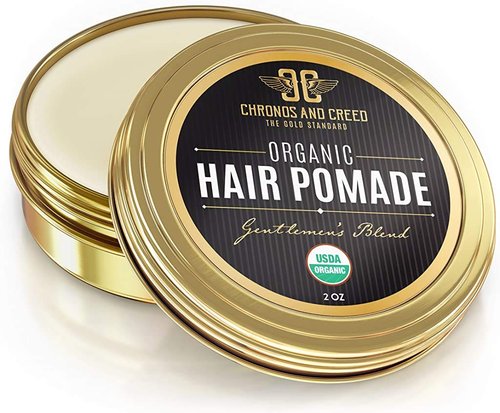 Chronos And Creed Hair Pomade - Organic Vegan Formula for Strong Hold & Scalp Care | 2 Fl Oz
