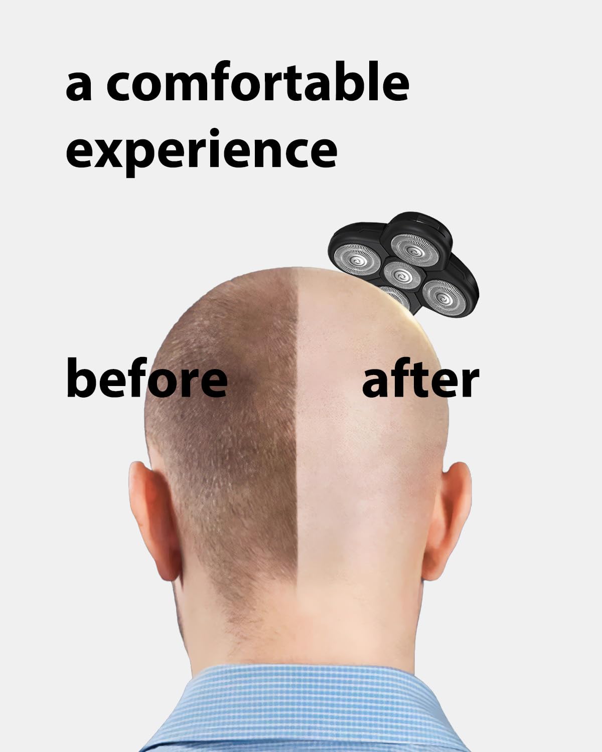wotdmu 3-Pack Replacement Blades for Bald Men's Electric Head Shaver - Easy to Install & Clean, Durable Stainless-Steel Blades - Wet & Dry, Close & Bump-Free Shave for Head, Face & Body