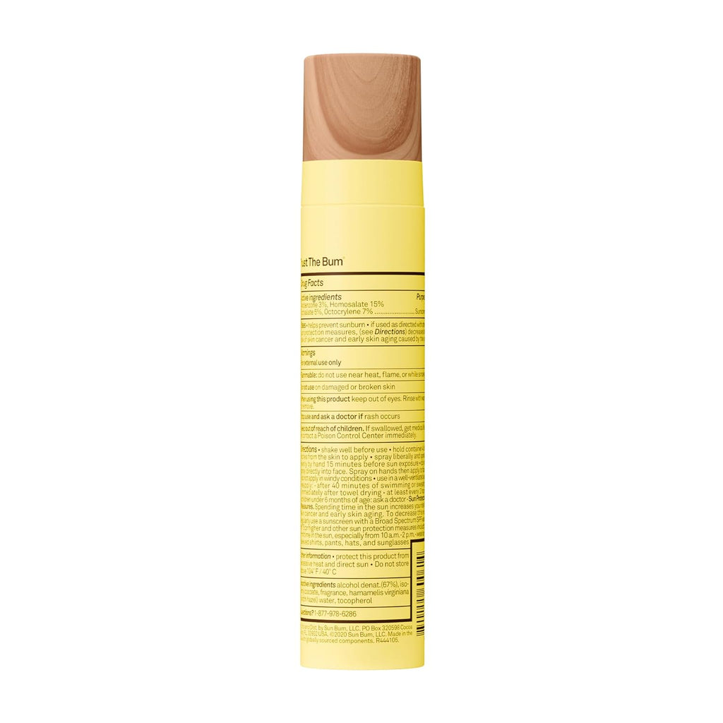 Sun Bum Original SPF 45 Sunscreen Mist - Moisturizing Facial Spray with Vitamin E - Travel Size 3.4 oz | Hawaii 104 Compliant