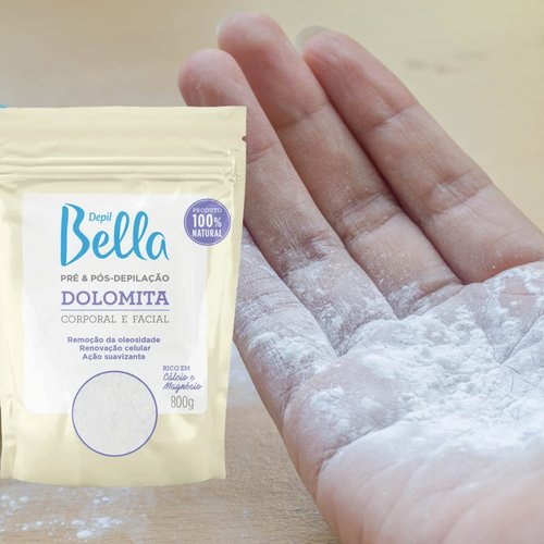 Depil Bella Dolomite Powder for Pre and Post Waxing | Body and Facial | 800g