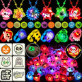 Halloween Glow in the Dark Toys Party Favors 100 pcs - Light Up Necklaces Rings Bracelets Balls