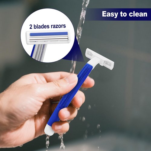 Disposable Razors in Bulk,razors individually wrapped bulk,Twin Blade Razors with Clear Safety Cap and Shaving Cream, Razors For Homeless, Hotel,Air Bnb,Shelter/Homeless/Travel (30PCS)