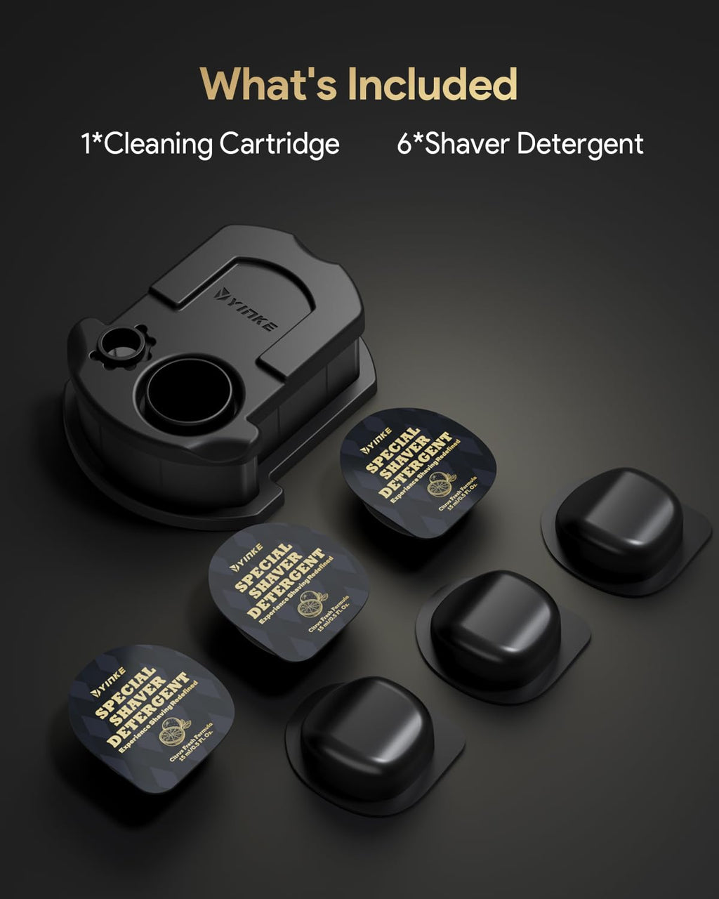 Yinke Reusable Cleaning Cartridge - 6 Pack Refill Capsules for Braun Clean & Renew CCR | Shaver Cleaner Solution