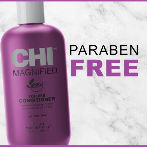 CHI Magnified Volume Conditioner - Boosts Volume, Hydrates & Strengthens Hair | Sulfate-Free, 12 Oz
