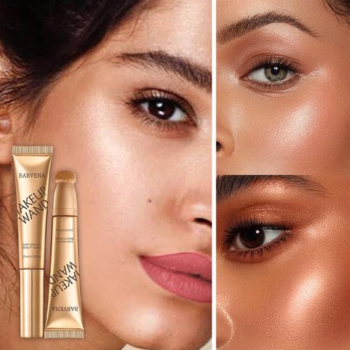 Skiennix Liquid Highlighter Wand - Luminous, Glowing Skin | Buildable Vegan & Cruelty-Free (Bare Rosé)