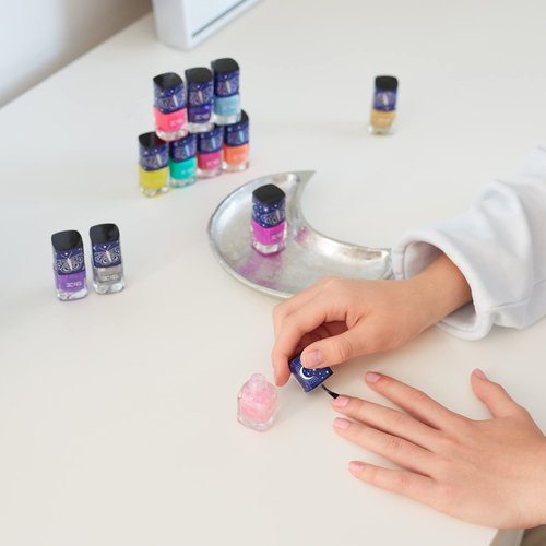 Celestial 12-Pack Nail Polish Tower for Girls & Teens - 12 Vibrant, Non-Toxic Colors - Safe & Fun Nail Polish Set for Kids Ages 8+ Perfect for Birthdays, Parties, & DIY Manicures by 3C4G Make It Real