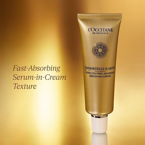 L'OCCITANE Immortelle Neck Cream - Nourishing Shea Formula | 1.70 oz for Youthful Skin