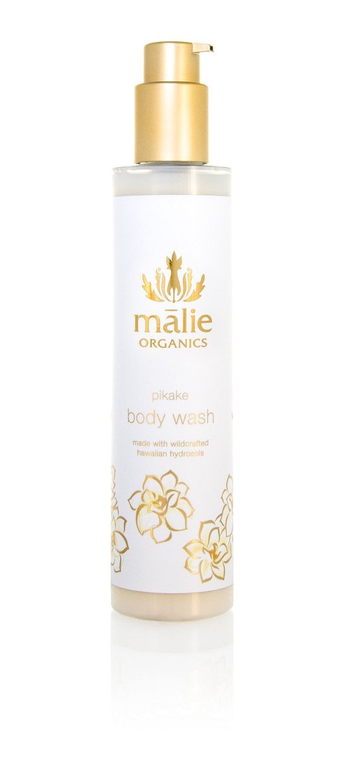 Malie Organics' Coconut Vanilla All Natural Hydrating Organic Body Wash, with Organic Aloe, Awapuhi Ginger, & Spirulina Maxima. 8.25 Fl Oz