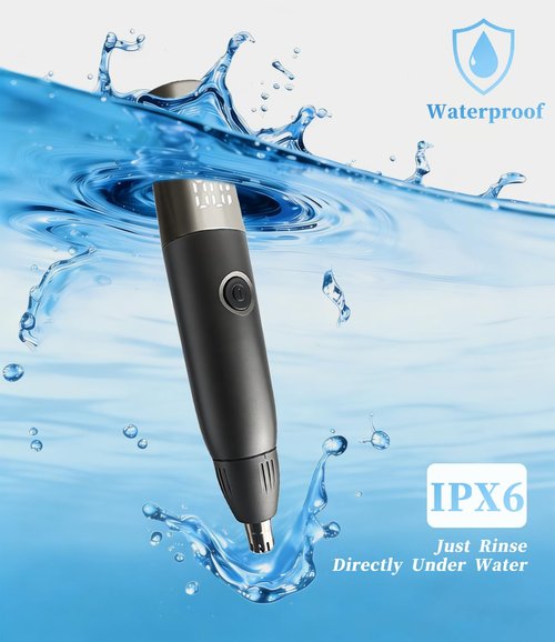 FREIOWEEI 2026 New Upgrade Men's Nose and Ear Trimmer with LED Display – Rechargeable Nose Hair Trimmer for Men, Eyebrow and face Trimmer, Powerful Motor & Dual-Edge Blades, Waterproof