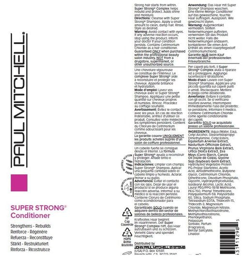 Paul Mitchell Super Strong Conditioner - Strengthens & Rebuilds Damaged Hair | 33.8 Fl Oz