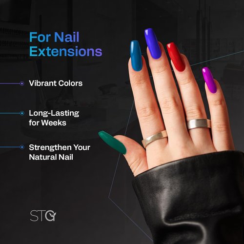 STG Nail Acrylic Systems EMA Monomer – MMA-Free, Primerless, Non-Yellowing Nail Liquid, Purple,8oz